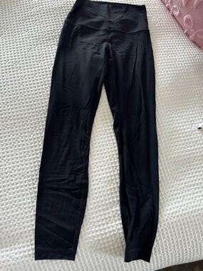 lululemon athletica Black Ribbed High-Waist Leggings